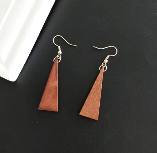 Uhani iz naravnega lesa - naravna 723