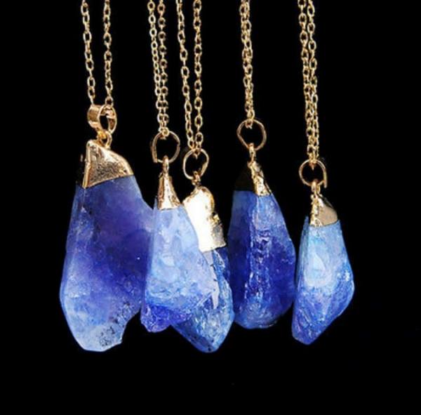 Ogrlica z obeskom FLUORIT- Kraljevo modra 823