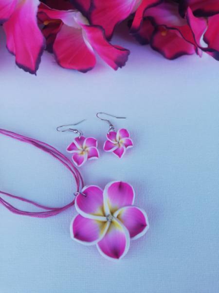 Komplet nakita iz polimerne mase - lila 503