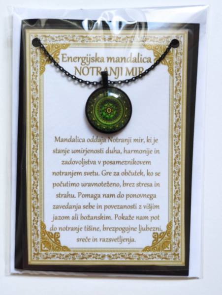 Ogrlica z energijsko mandalo za NOTRANJI MIR 1649