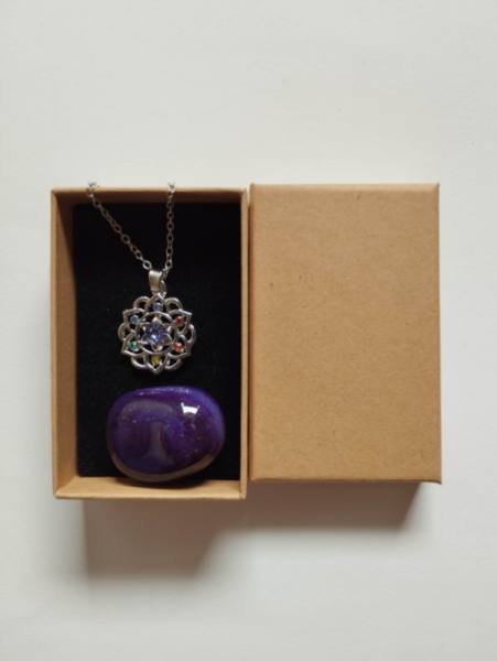 Ogrlica čakra kristalov v lotosovem cvetu 1764