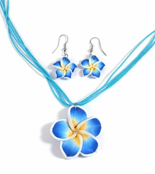 Komplet nakita iz polimerne mase - modra 1988