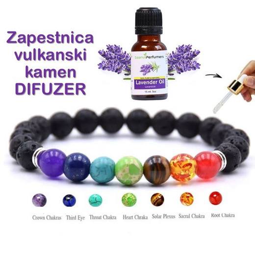 Energijska DIFUZOR zapestnica iz kamnov lave - 07 1401