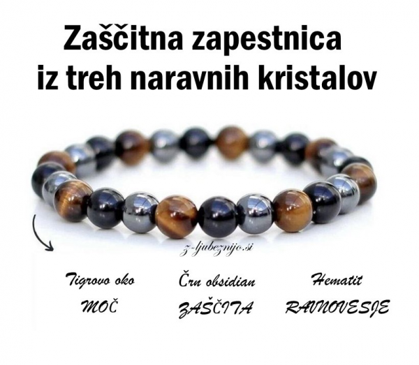 Energijska zapestnica iz naravnih kristalov - 6 1431
