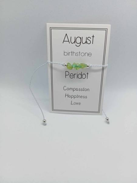 Zapestnica za Astrološki mesec AVGUST - PERIDOT 2431