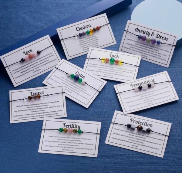 Zapestnica iz naravnih kristalov - ZA ZAŠČITO 2545