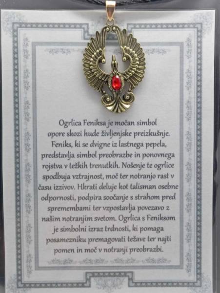 Amulet ali Talisman Feniks in energijski kristal/2 2717