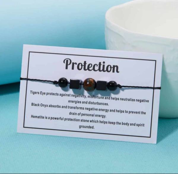 Zapestnica iz naravnih kristalov - ZA ZAŠČITO 2546