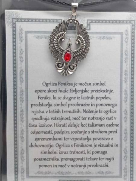 Amulet ali Talisman Feniks in energijski kristal/1 2716