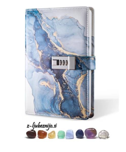 Dnevnik - rokovnik s kodiranim zaklepanjem - zlato*modra❤️ 2935