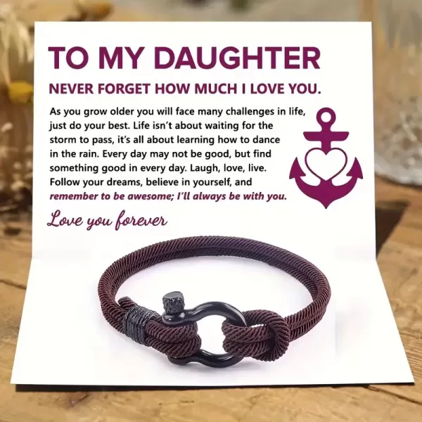 Zapestnica moji hčerki - črna ❤️ 3493