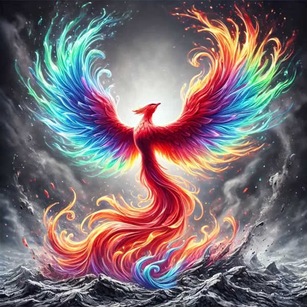 Amulet ali Talisman Feniks in energijski kristal/1 3277