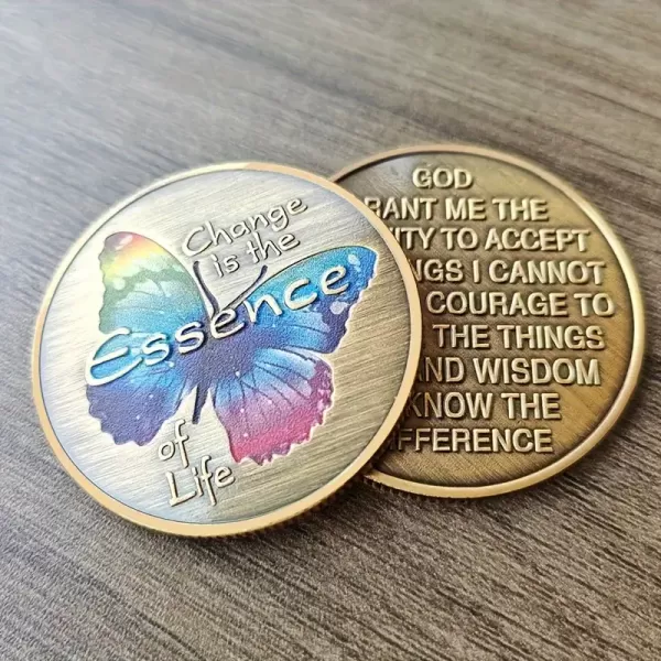 Amulet – Kovanec z Metuljem in žepnim kristalom preobrazbe❤️ 3266