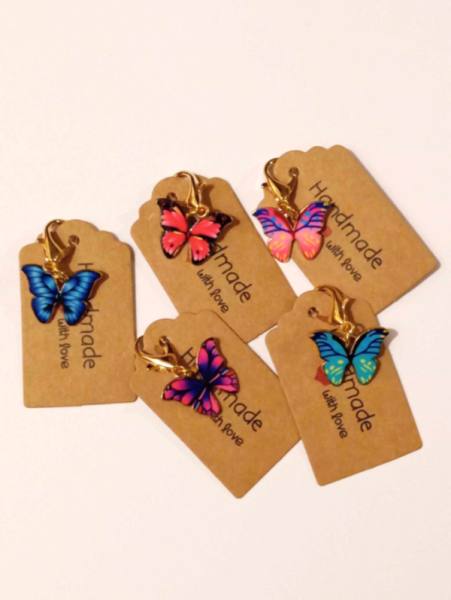 Obesek Metulj novih začetkov ❤️ s sporočilom 3885