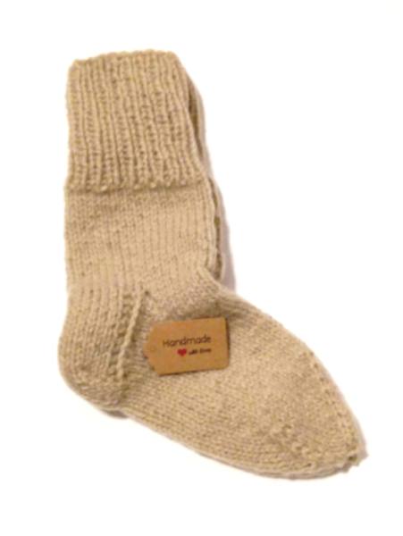 Pletene otroške nogavičke iz 100% domače ovčje volne (33-36) 4085