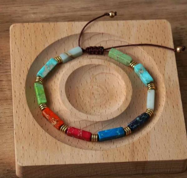 Energijska zapestnica iz barvnih sedimentnih kamnov 07 4249