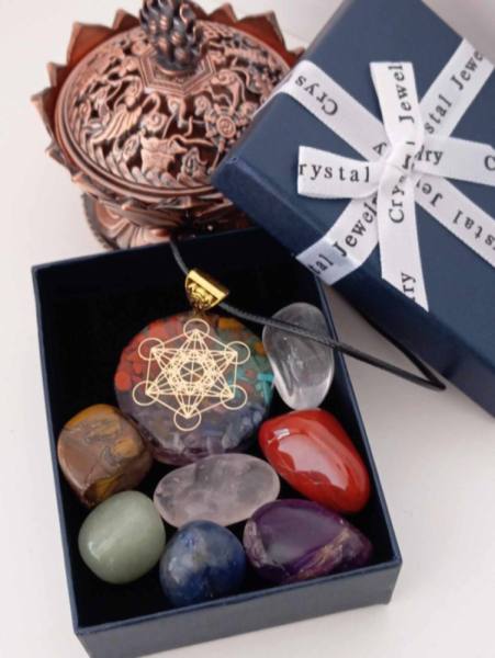 UGODNO Komplet ORGONIT - Metatronov Ključ - ogrlica in kristali 4625