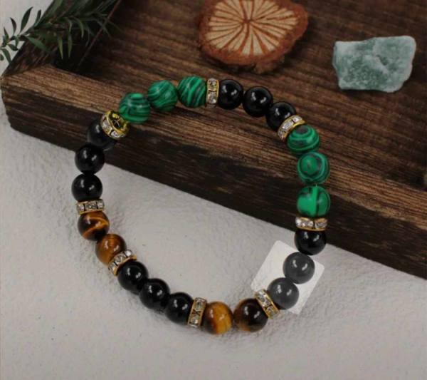 Zapestnica upanja - Malahit, tigrovo oko in oniks 4673