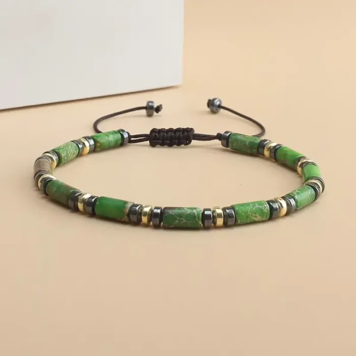 Zapestnica iz Afriškega turkiza in Hematita – “Urok odpuščanja” 5963