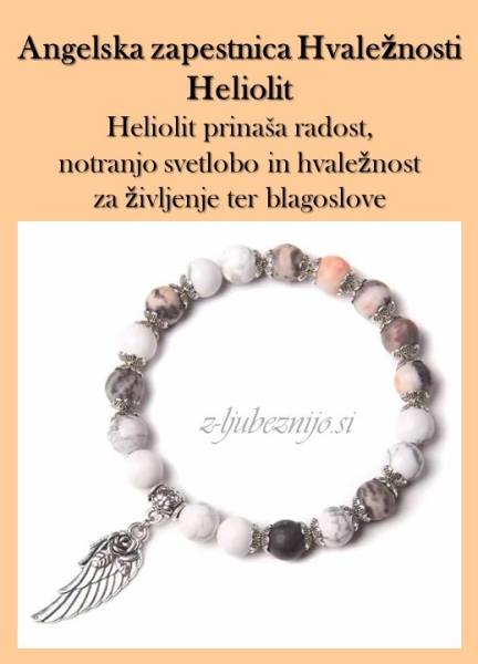 Angelska zapestnica Hvaležnosti – Heliolit & Howlit 5038