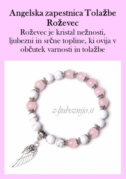 Angelska zapestnica Tolažbe – Roževec & Howlit 5032