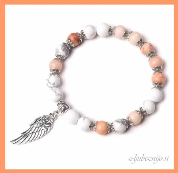 Angelska zapestnica Odpuščanja – Rodonit & Howlit 5026