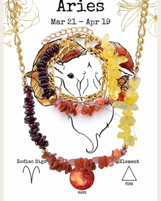 Energijski nakit iz kristalov za astrološko znamenje OVEN - Ogrlica in zapestnica 5748