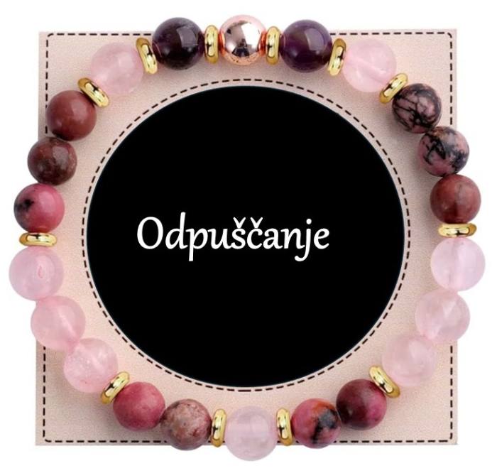 Zapestnica iz naravnih kristalov za ODPUŠČANJE 5760