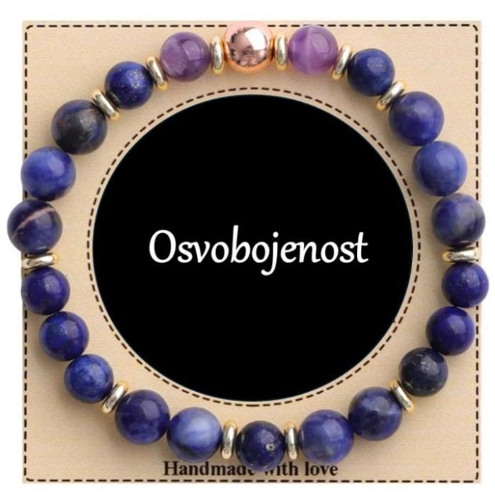 Zapestnica iz naravnih kristalov za OSVOBOJENOST 5761