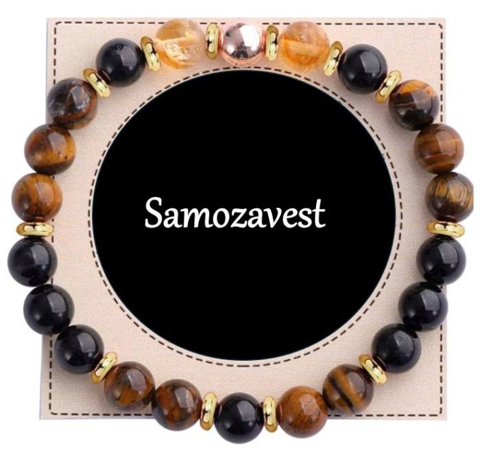 Zapestnica iz naravnih kristalov za SAMOZAVEST 5765