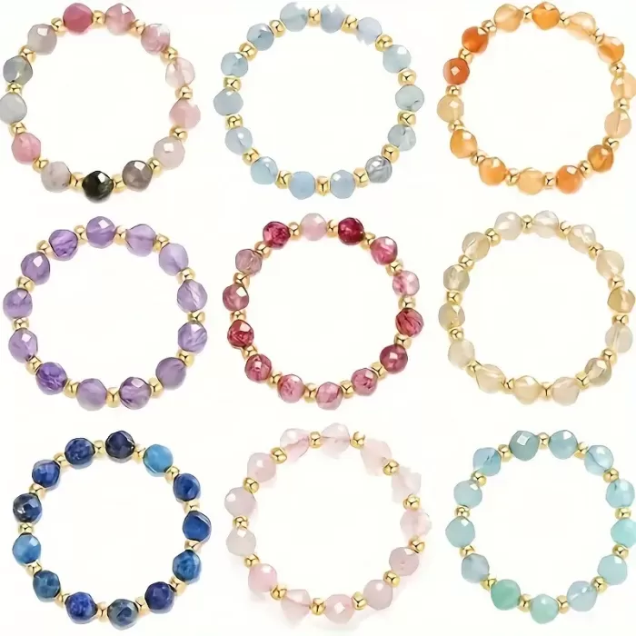 Energijski prstan iz naravnih kamnov - Fluorit 5136