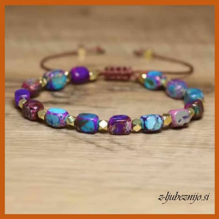 Zapestnica viola oceanski jaspis - Celjenje duševnih ran 5506