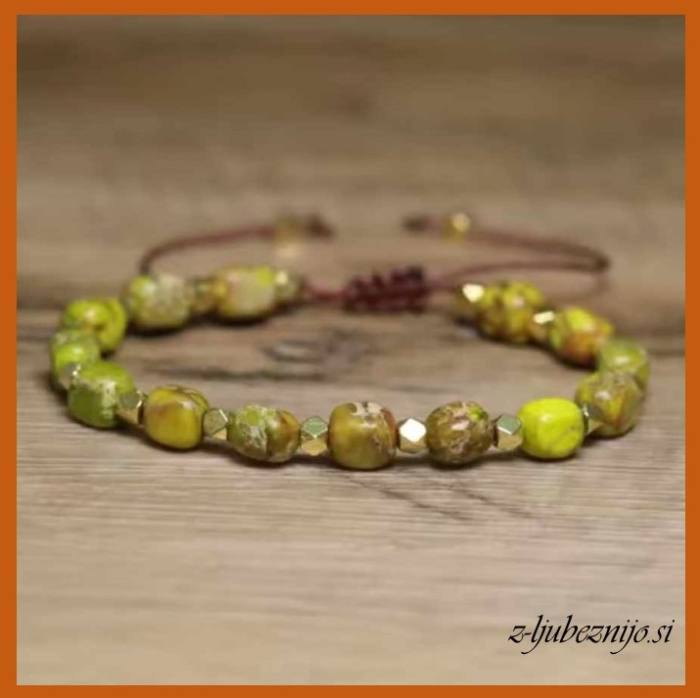 Zapestnica zeleni oceanski jaspis - Celjenje duševnih ran 5502