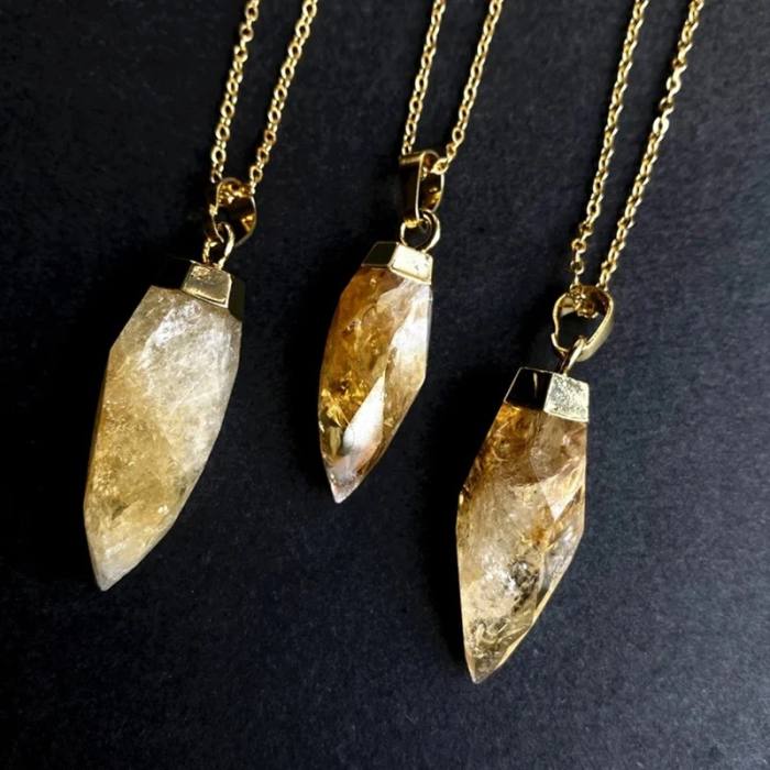 KRISTAL CITRIN - verižica z obeskom  5483