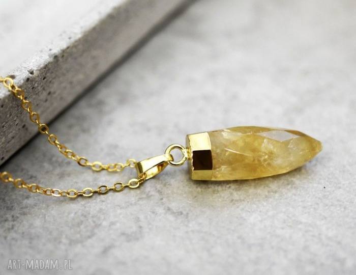 KRISTAL CITRIN - verižica z obeskom  5490