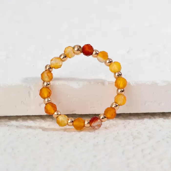 Energijski prstan iz naravnih kamnov - Karneol 5114