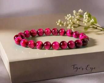 Zapestnica iz Rožnatega Tigrovega Očesa 5475