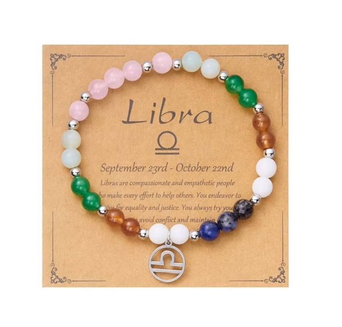 Zapestnica iz naravnih kristalov za astrološko znamenje TEHTNICA 5793