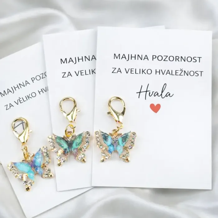 Obesek Metuljček hvaležnosti in sreče 6605