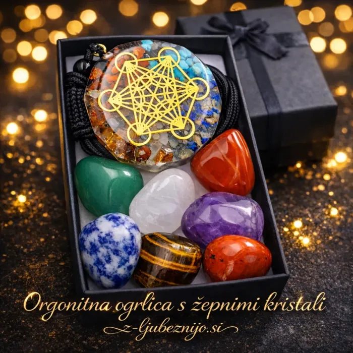 UGODNO Komplet ORGONIT - Metatronov Ključ - ogrlica in kristali 6606