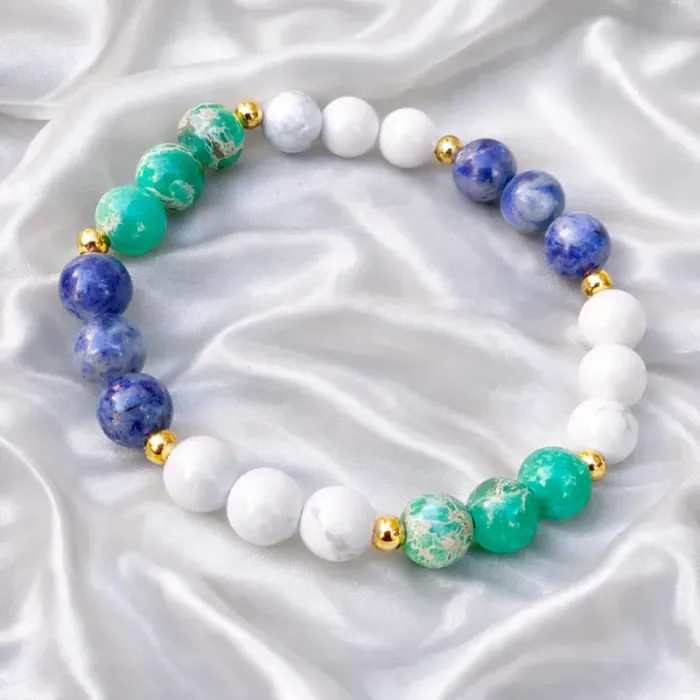 Ko je vsega preveč – Zapestnica iz naravnih kristalov 6425