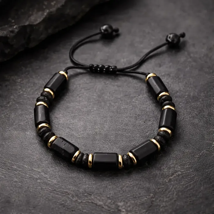 Zapestnica za pogum iz črnega turmalina 6367