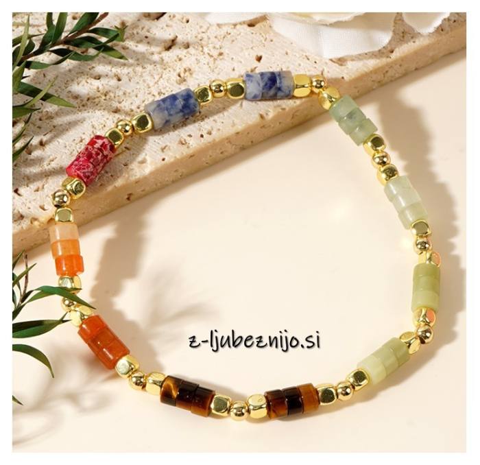 Čakra energijska zapestnica iz naravnih kristalov 6081