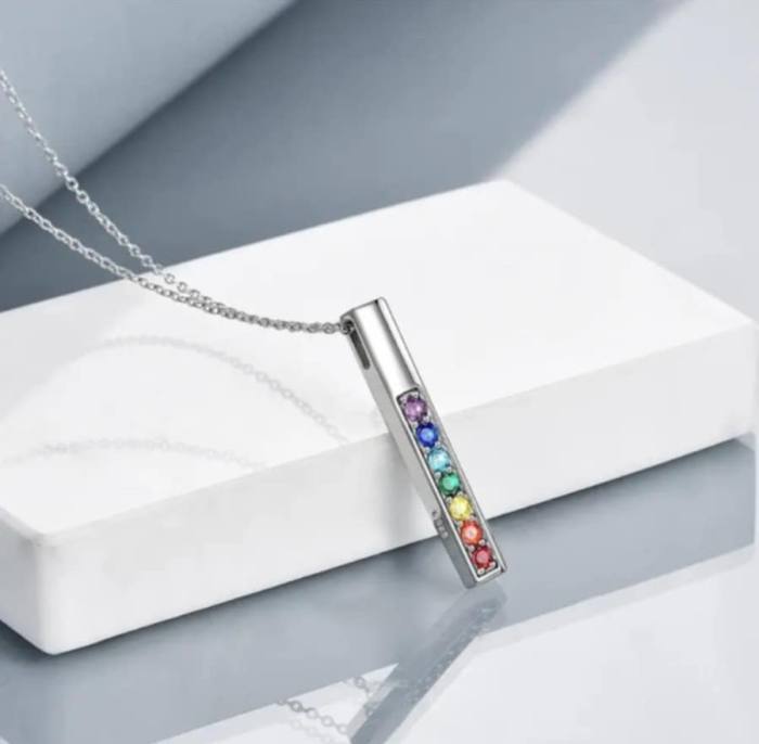 Čakra energijska ogrlica – moč barv in žepni kristal 6119