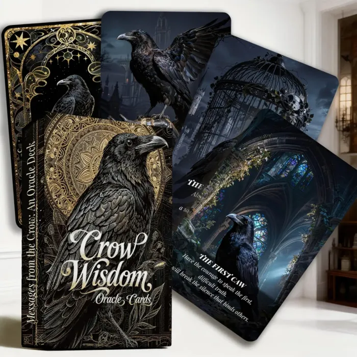 KARTE - Krokarjeve modrosti – mistični orakeljski komplet (55 kart) 6782