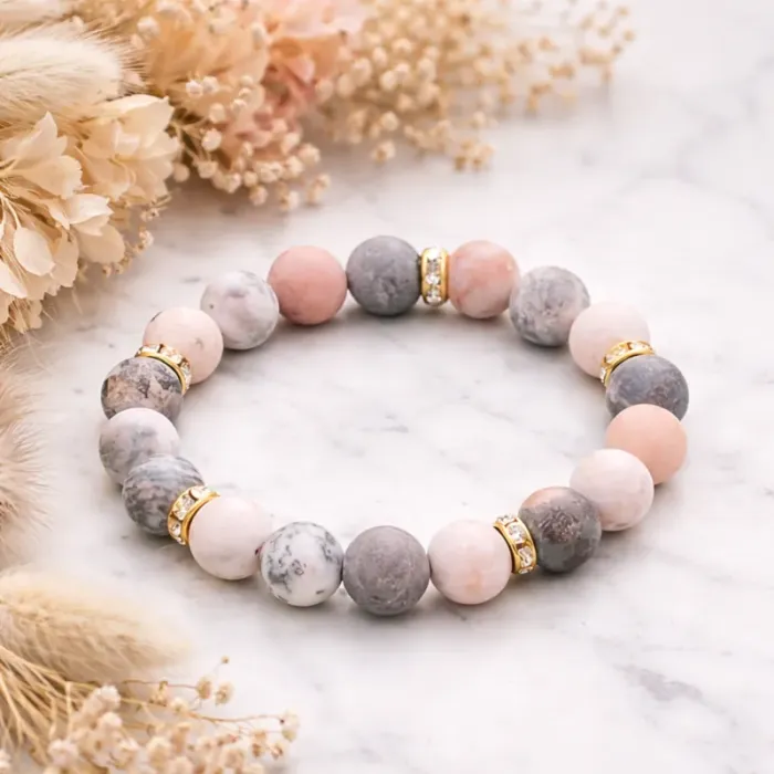 Zapestnica »Objem duše« – rožnati jaspis 6436