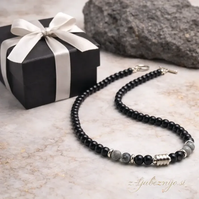 Ogrlica Korenine moči – sivi jaspis 6660