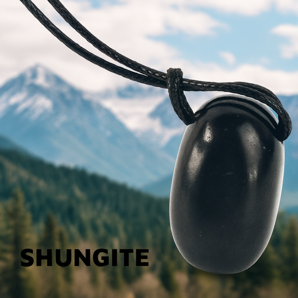 Šungit ogrlica  6208