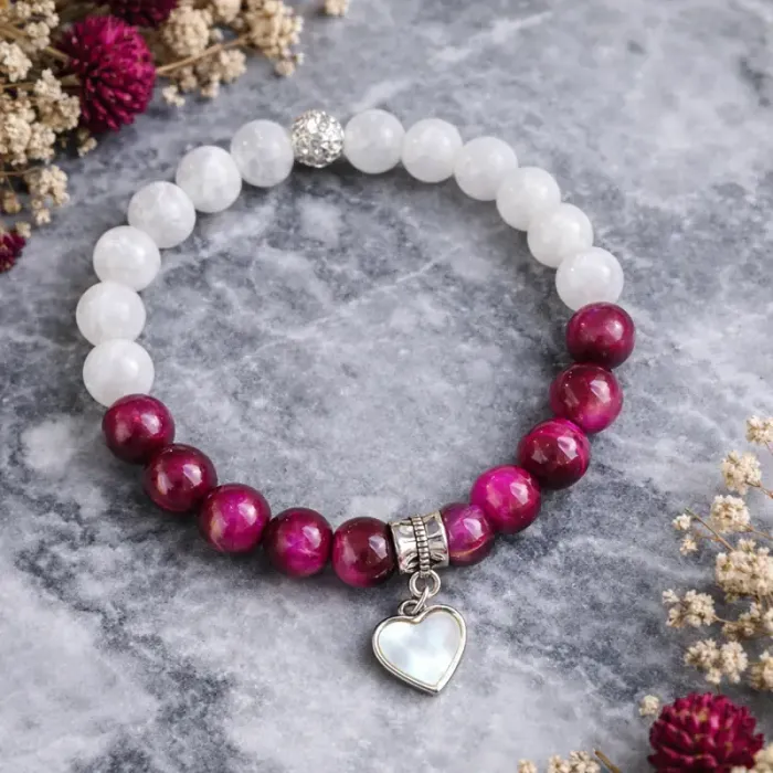 Zapestnica Čiste ljubezeni – Selenit, in Mačje viola oko 6349